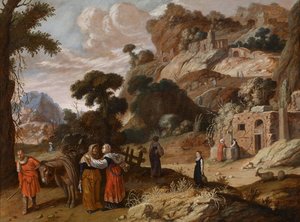 Ruth Decides to Move to Bethlehem with Naomi by Jacob Symonsz Pynas or Pinas